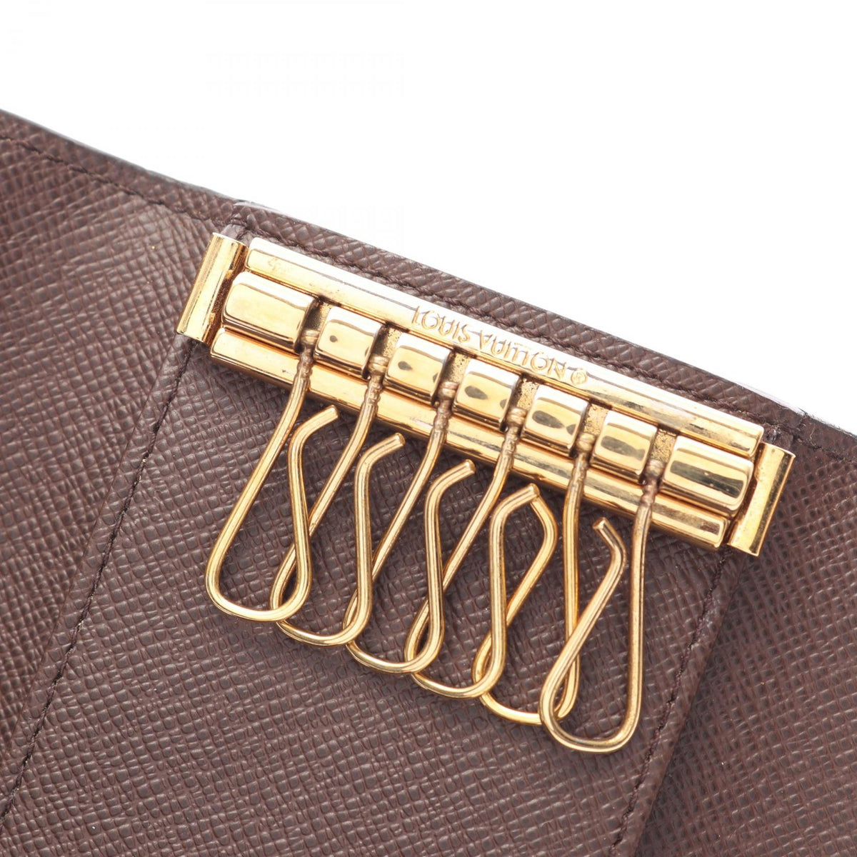 LOUIS VUITTON Multiclés 6 Damier Ebene 6-Key Wallet Brown