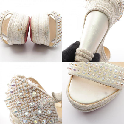 Christian Louboutin Spike Stud Wedge Sandals Size 36