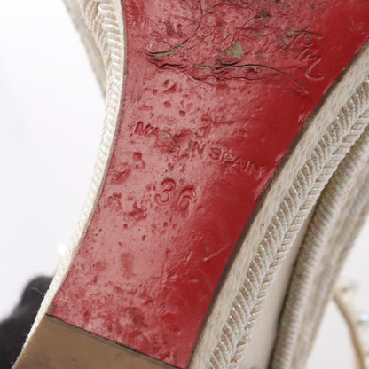 Christian Louboutin Spike Stud Wedge Sandals Size 36