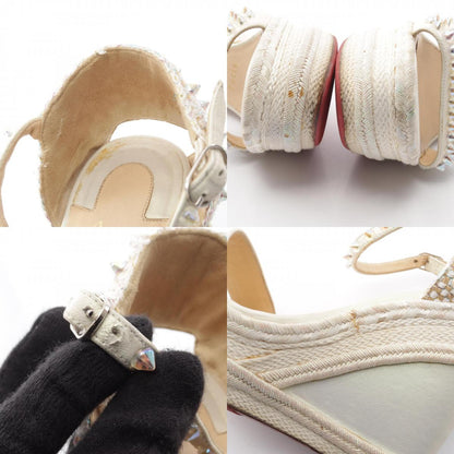 Christian Louboutin Spike Stud Wedge Sandals Size 36