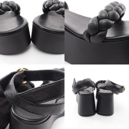 Gianvito Rossi Black Leather Platform Sandals Size 36