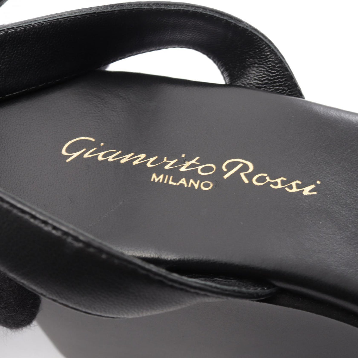 Gianvito Rossi Black Leather Platform Sandals Size 36