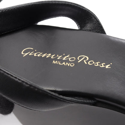 Gianvito Rossi Black Leather Platform Sandals Size 36