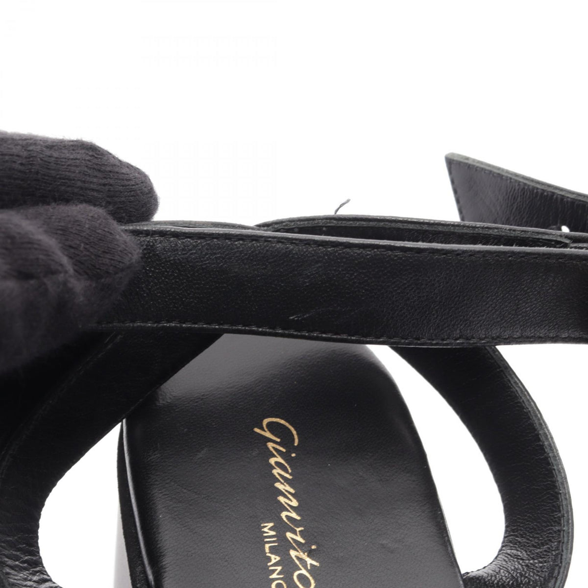 Gianvito Rossi Black Leather Platform Sandals Size 36