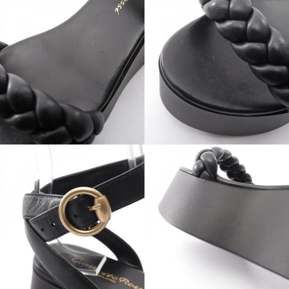 Gianvito Rossi Black Leather Platform Sandals Size 36