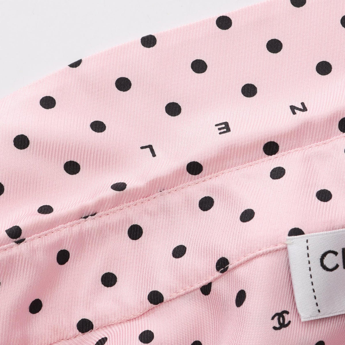 CHANEL Coco Mark Dot Sleeveless Silk Blouse Size 36