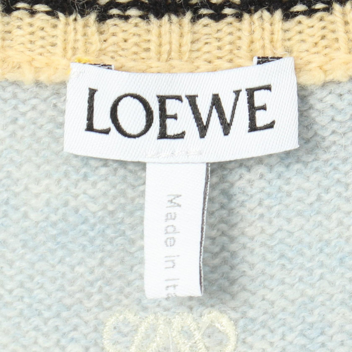 LOEWE Anagram Embroidered Wool Long Cardigan Size S