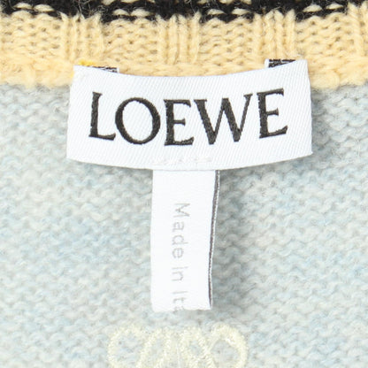 LOEWE Anagram Embroidered Wool Long Cardigan Size S