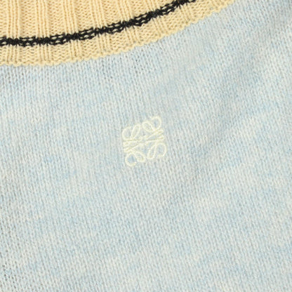 LOEWE Anagram Embroidered Wool Long Cardigan Size S