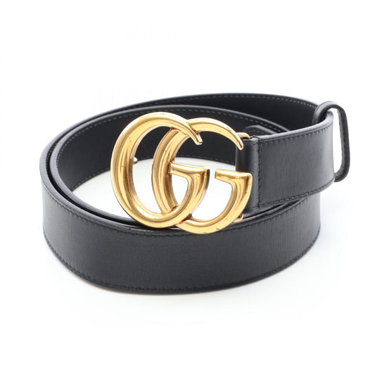 GUCCI GG Marmont Leather Belt Gold Size 85/34