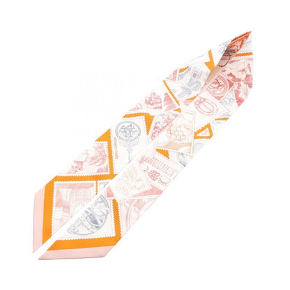HERMES Twilly LE PHILATELISTE Scarf White
