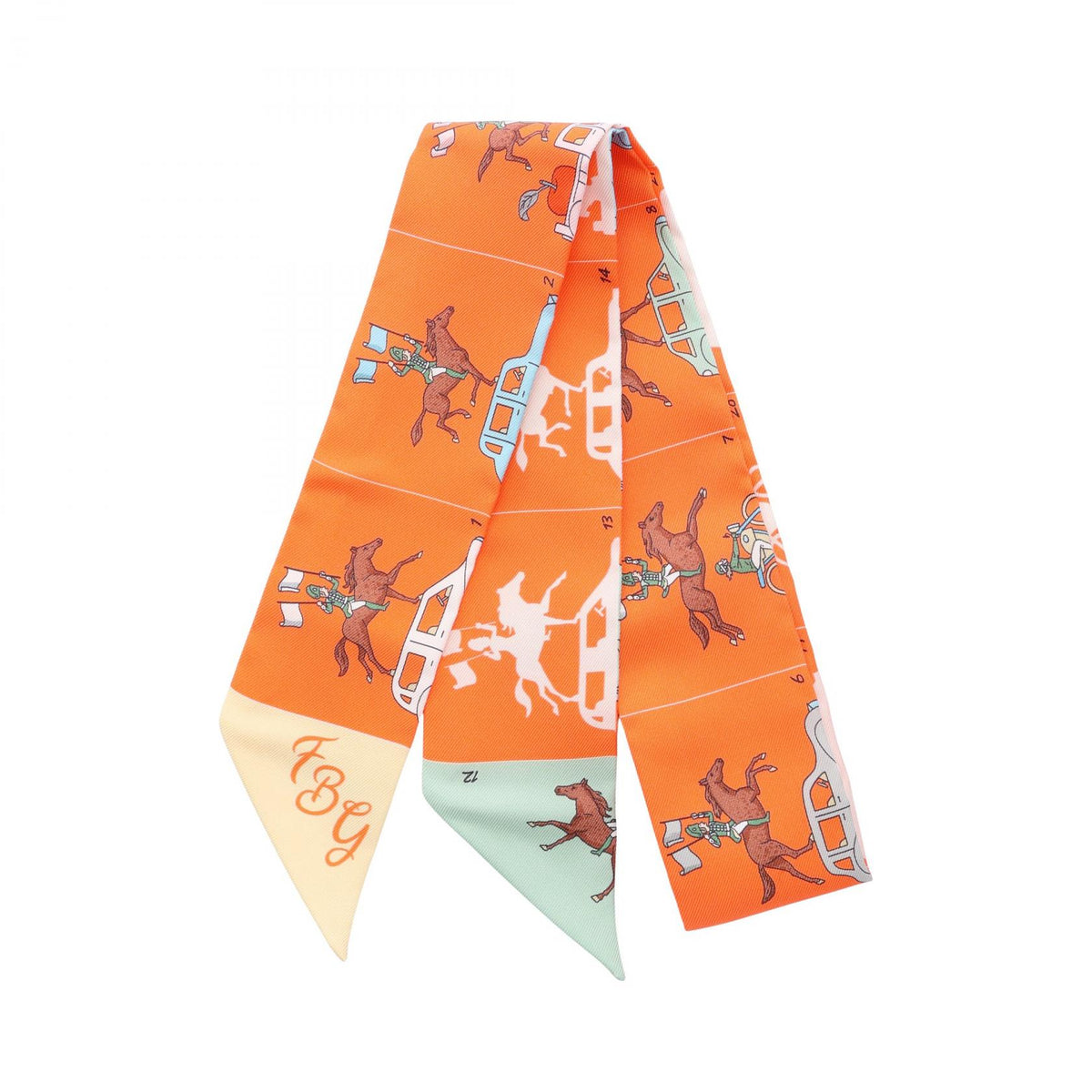 HERMES Twilly "Hermes Parade" Silk Scarf