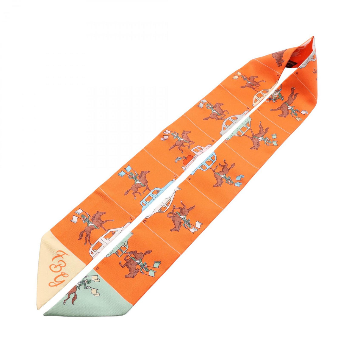 HERMES Twilly "Hermes Parade" Silk Scarf