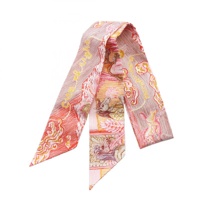 HERMES Twilly City of Light Scarf Pink