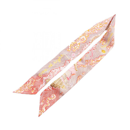 HERMES Twilly City of Light Scarf Pink