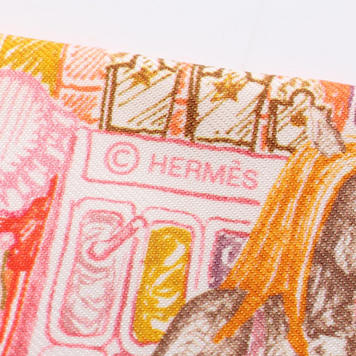 HERMES Twilly City of Light Scarf Pink