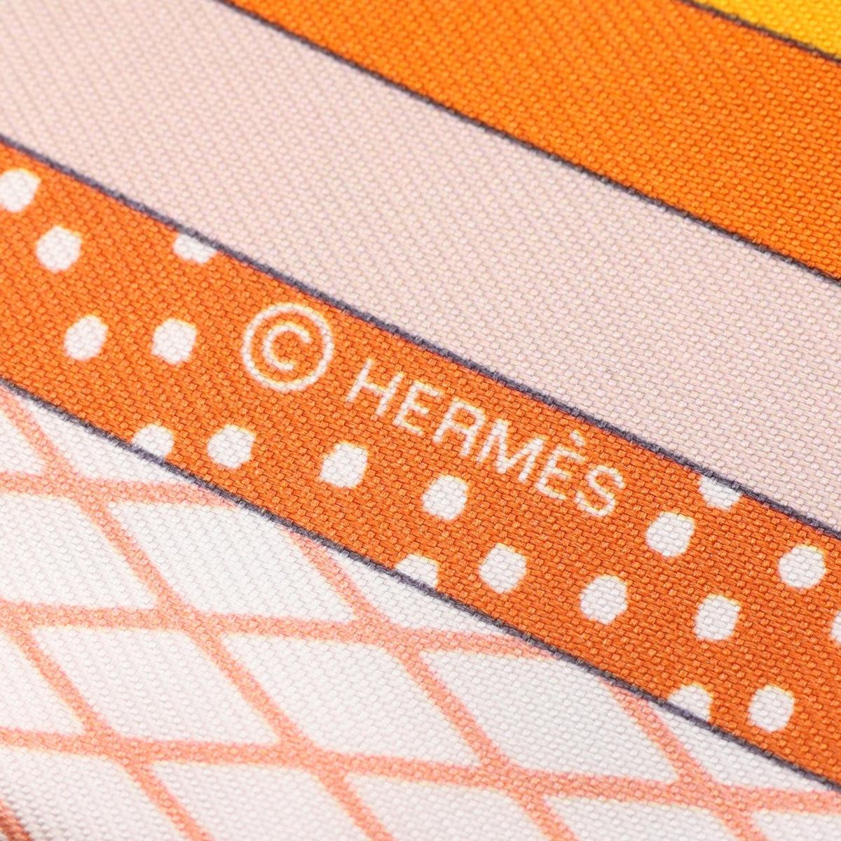 HERMES Silk Twilly Grand Pink Multi Scarf