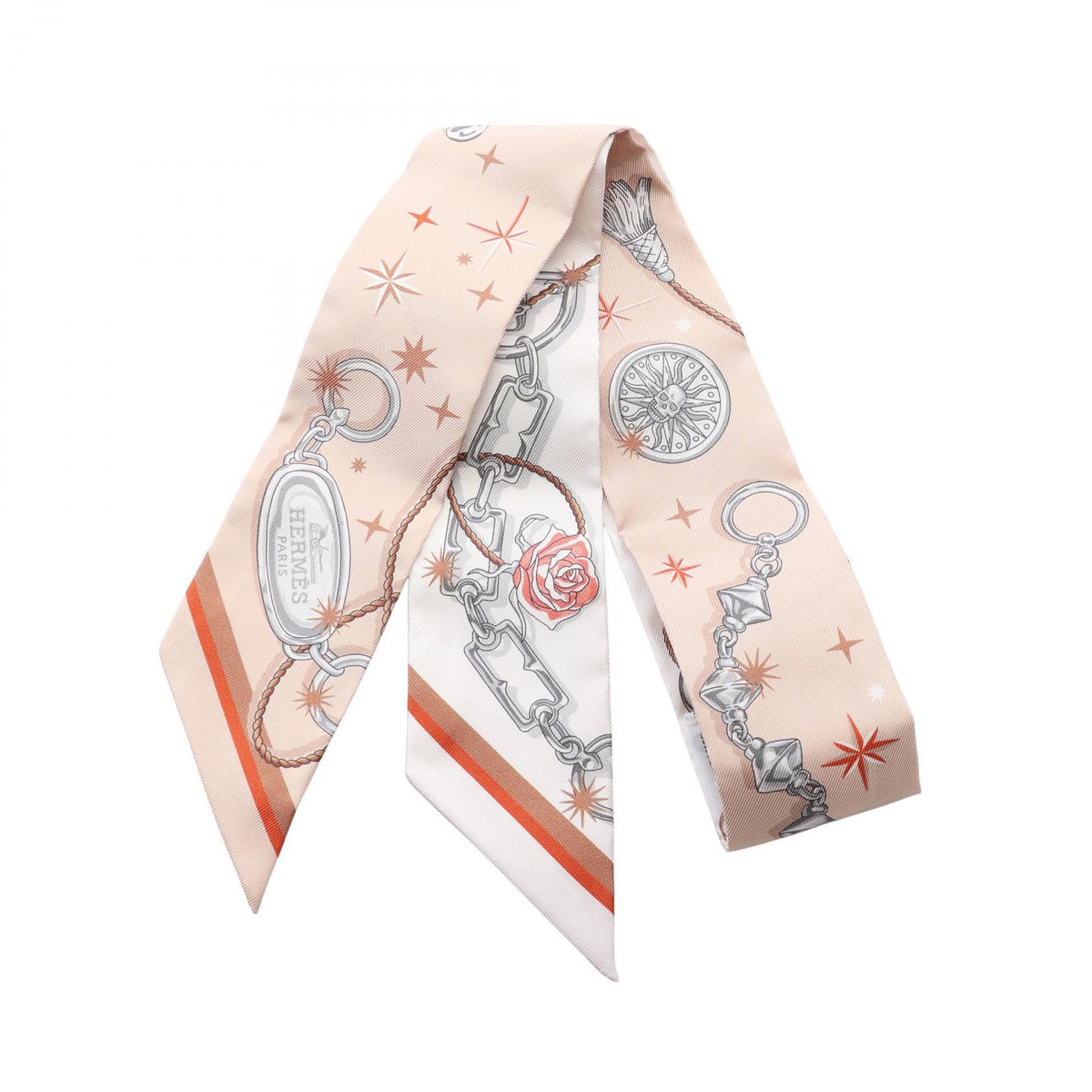 HERMES Twilly C'est La Fête Silk Scarf