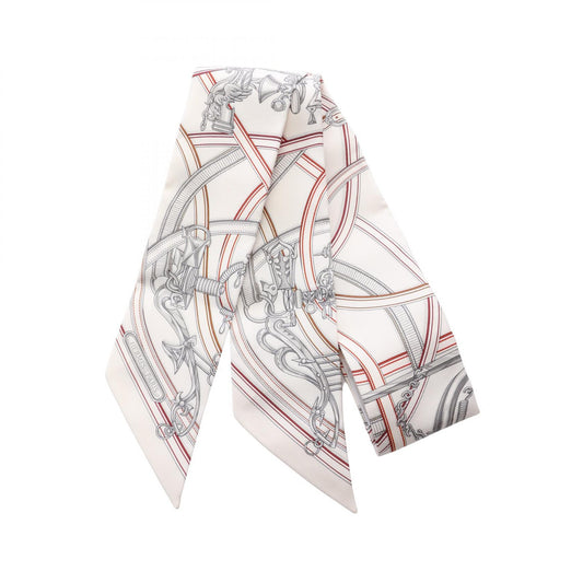 HERMES Twilly HARNAIS Silk Scarf