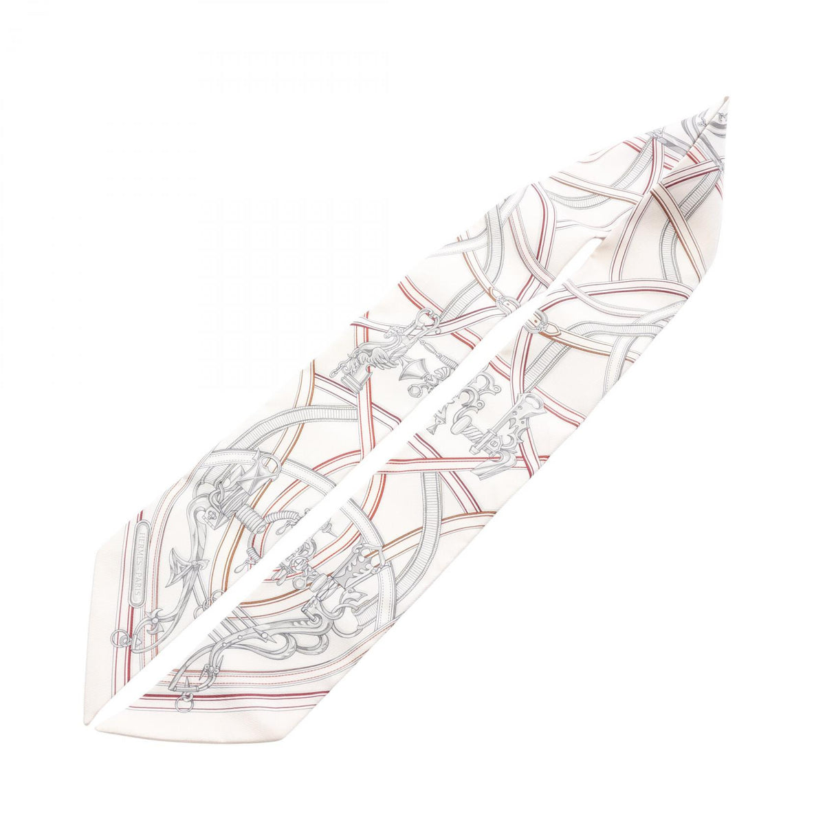 HERMES Twilly HARNAIS Silk Scarf