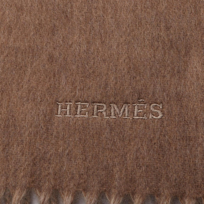 HERMES Recto Verso Cashmere Scarf Beige