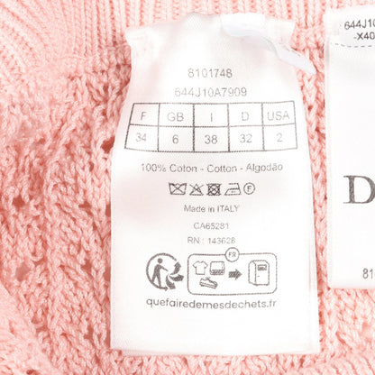 Dior Dioriviera Pink Ruffle Knit Midi Skirt Size 34