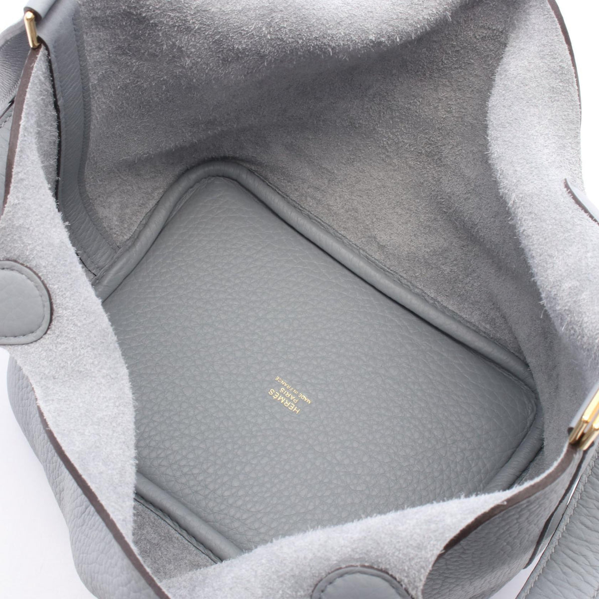 HERMES Picotin Lock PM Handle Bag Gray