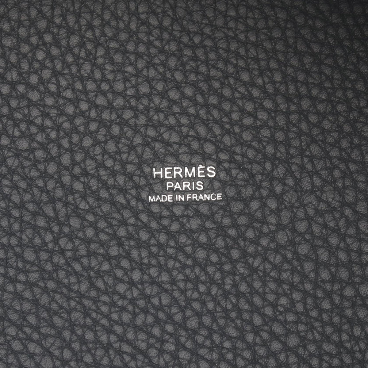 HERMES Picotin Lock PM Gray Leather Bag