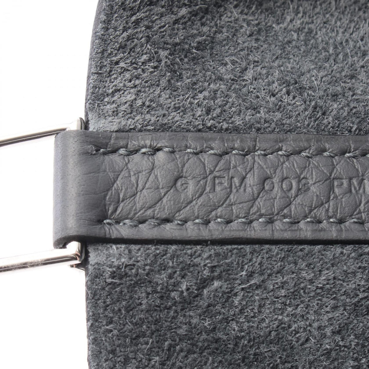 HERMES Picotin Lock PM Gray Leather Bag