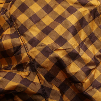 FENDI Gingham Check Silk Jumpsuit Orange Brown Size 36