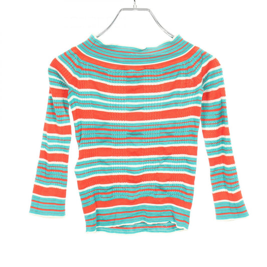 FENDI Border Silk Sweater Green Size IT38
