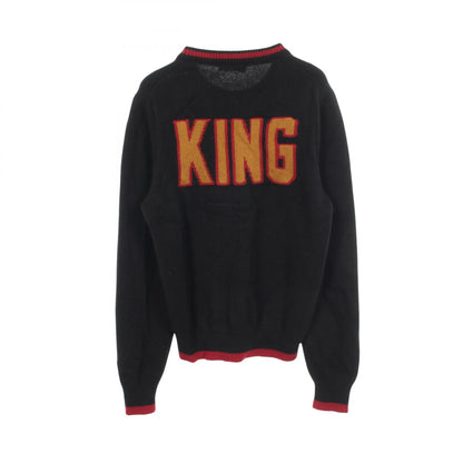 DOLCE & GABBANA KING Crown Cashmere Sweater Black Size 48