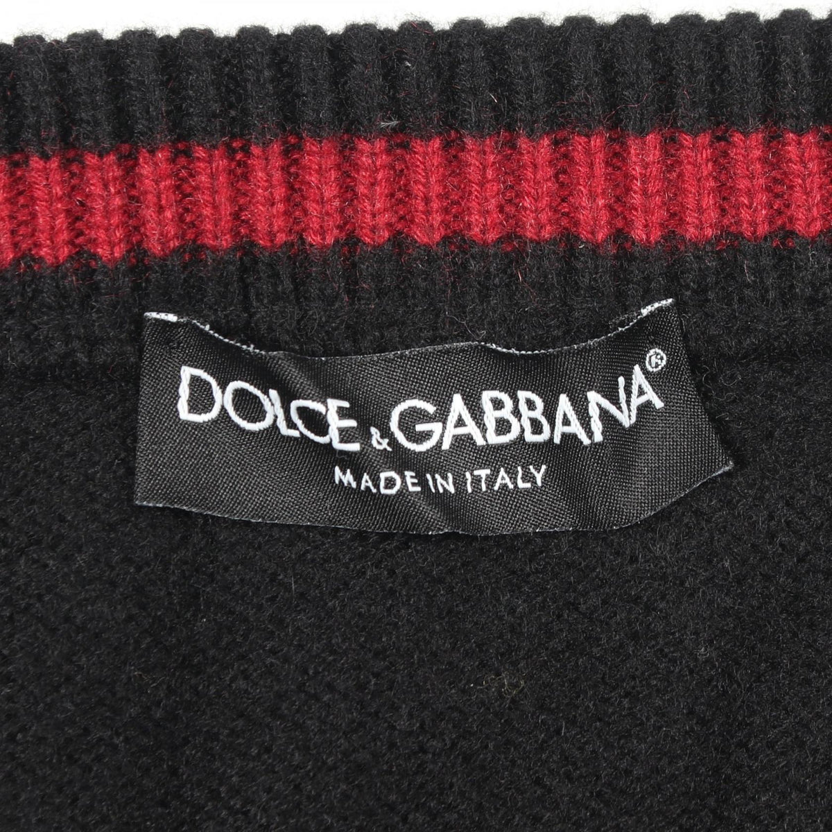 DOLCE & GABBANA KING Crown Cashmere Sweater Black Size 48