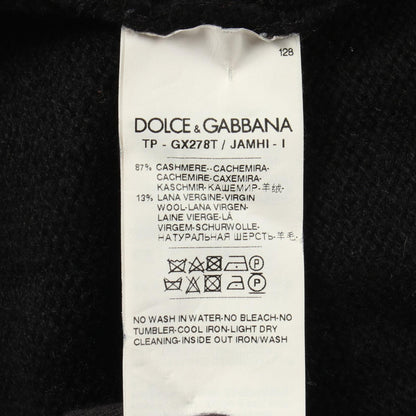 DOLCE & GABBANA KING Crown Cashmere Sweater Black Size 48