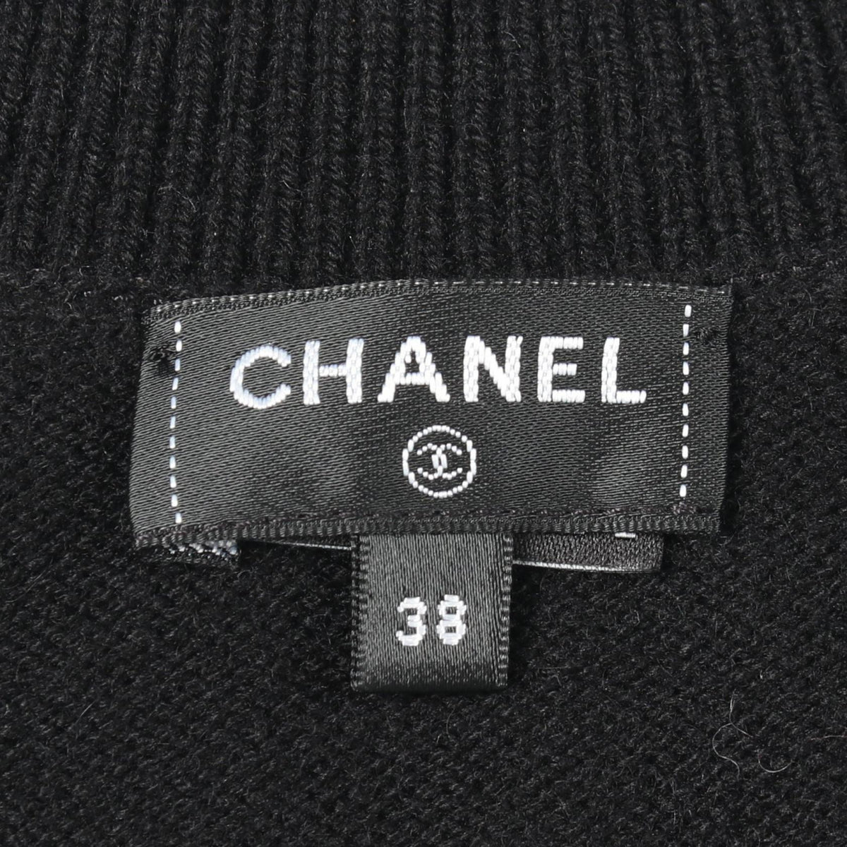 CHANEL Coco Mark Button Cashmere Cardigan Size 38