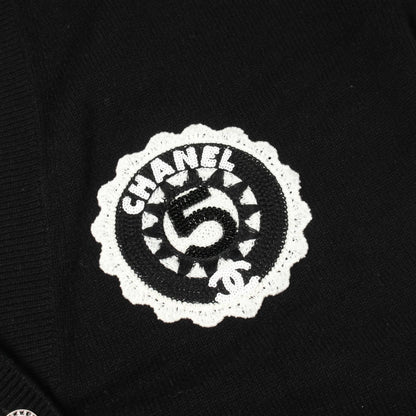 CHANEL Coco Mark Button Cashmere Cardigan Size 38