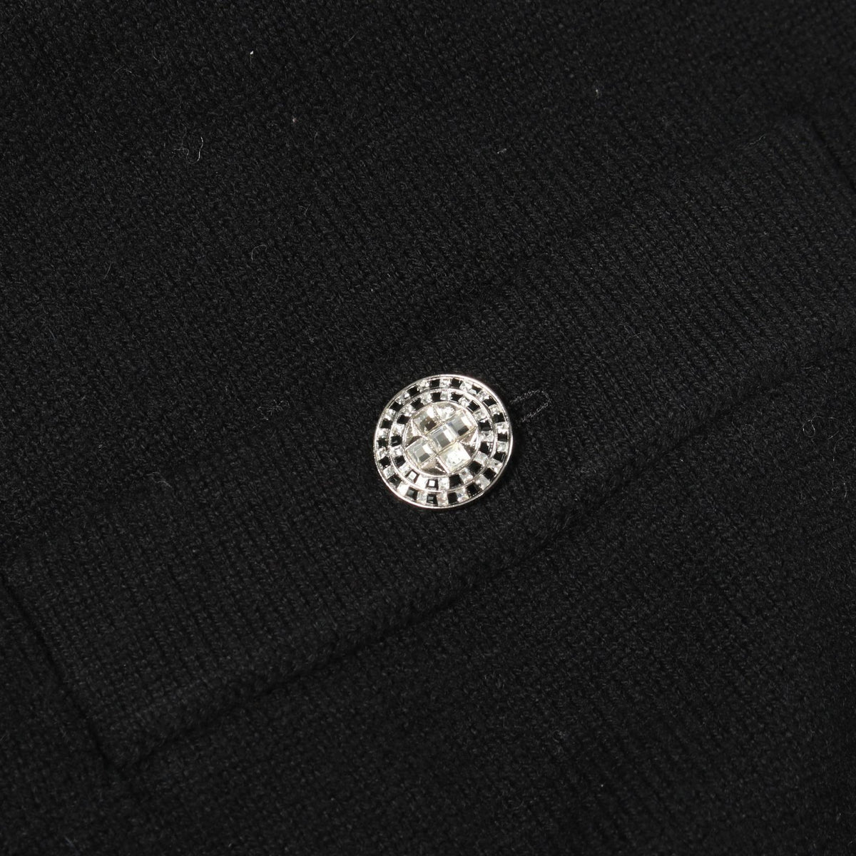 CHANEL Coco Mark Button Cashmere Cardigan Size 38