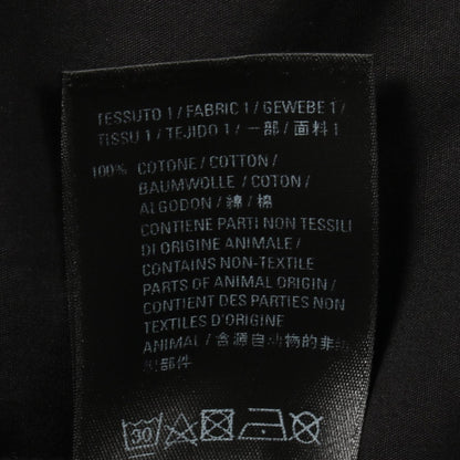 BALENCIAGA All-Over Logo Cotton Long Sleeve Button Down Black Size 37