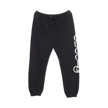 GUCCI Side Logo Cotton Pants Black Size S