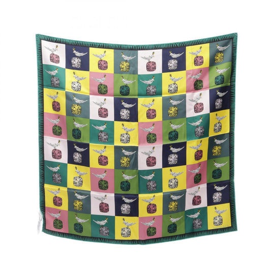 TIFFANY&CO Schlumberger Bird Scarf Green