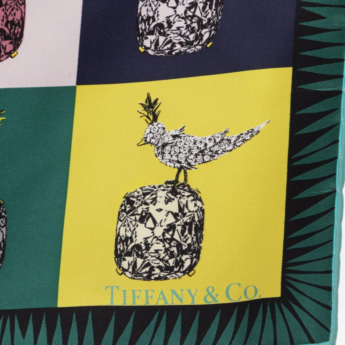 TIFFANY&CO Schlumberger Bird Scarf Green