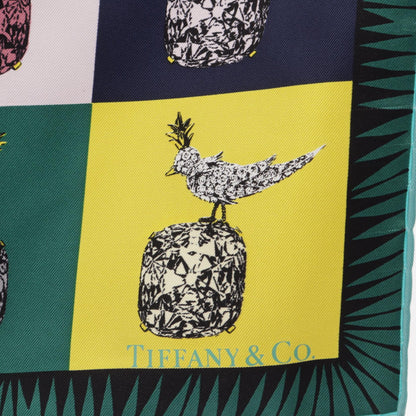 TIFFANY&CO Schlumberger Bird Scarf Green