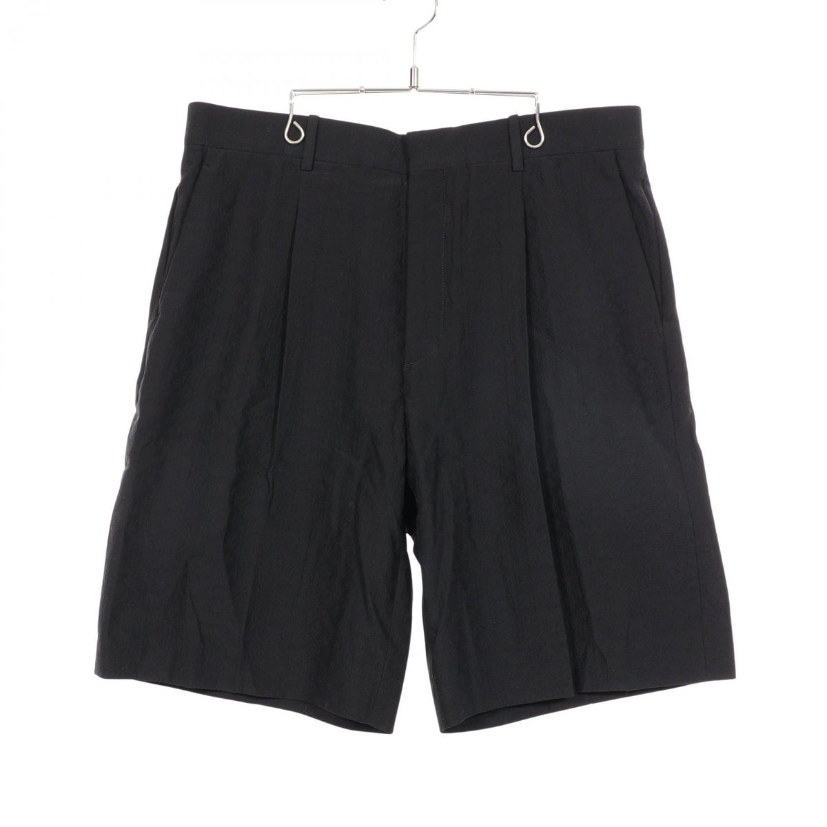LOUIS VUITTON Mini Monogram Silk Cotton Shorts Black Pants Size 52