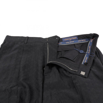 LOUIS VUITTON Mini Monogram Silk Cotton Shorts Black Pants Size 52
