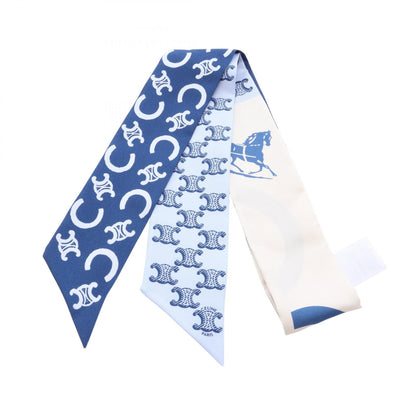 CELINE Lavalliere Silk Twill Ribbon Scarf