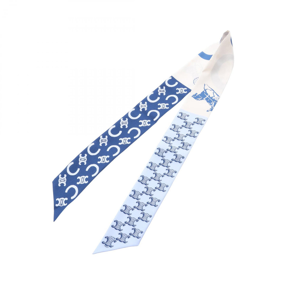 CELINE Lavalliere Silk Twill Ribbon Scarf