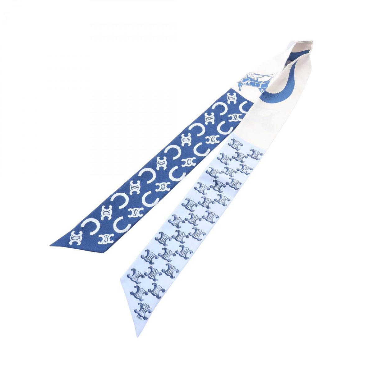 CELINE Lavalliere Silk Twill Ribbon Scarf