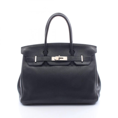HERMES Birkin 30 Black Leather Bag