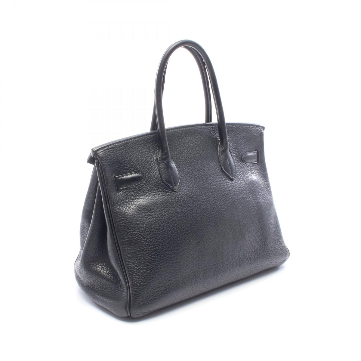 HERMES Birkin 30 Black Leather Bag