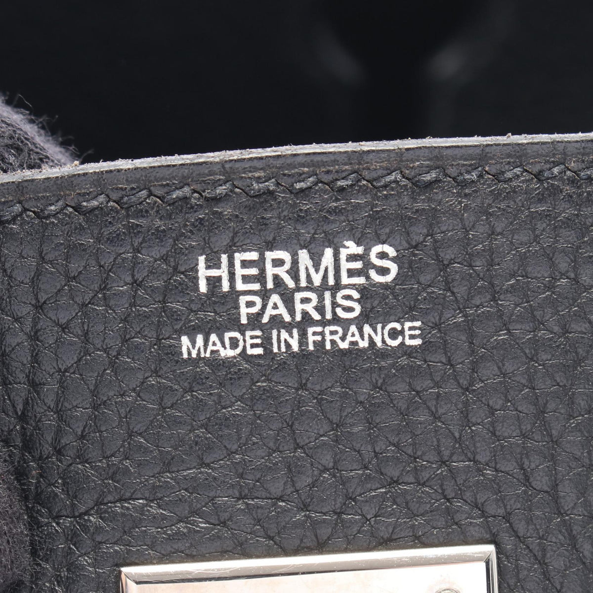 HERMES Birkin 30 Black Leather Bag